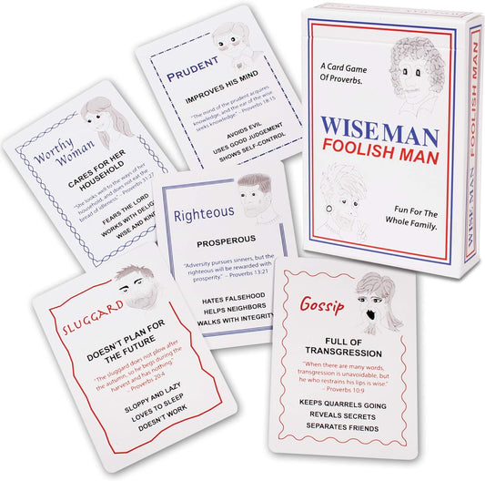 Wise Man Foolish Man Family Card Game: Fun Educational Christian Game for Kids and Families claimedbygoddesigns