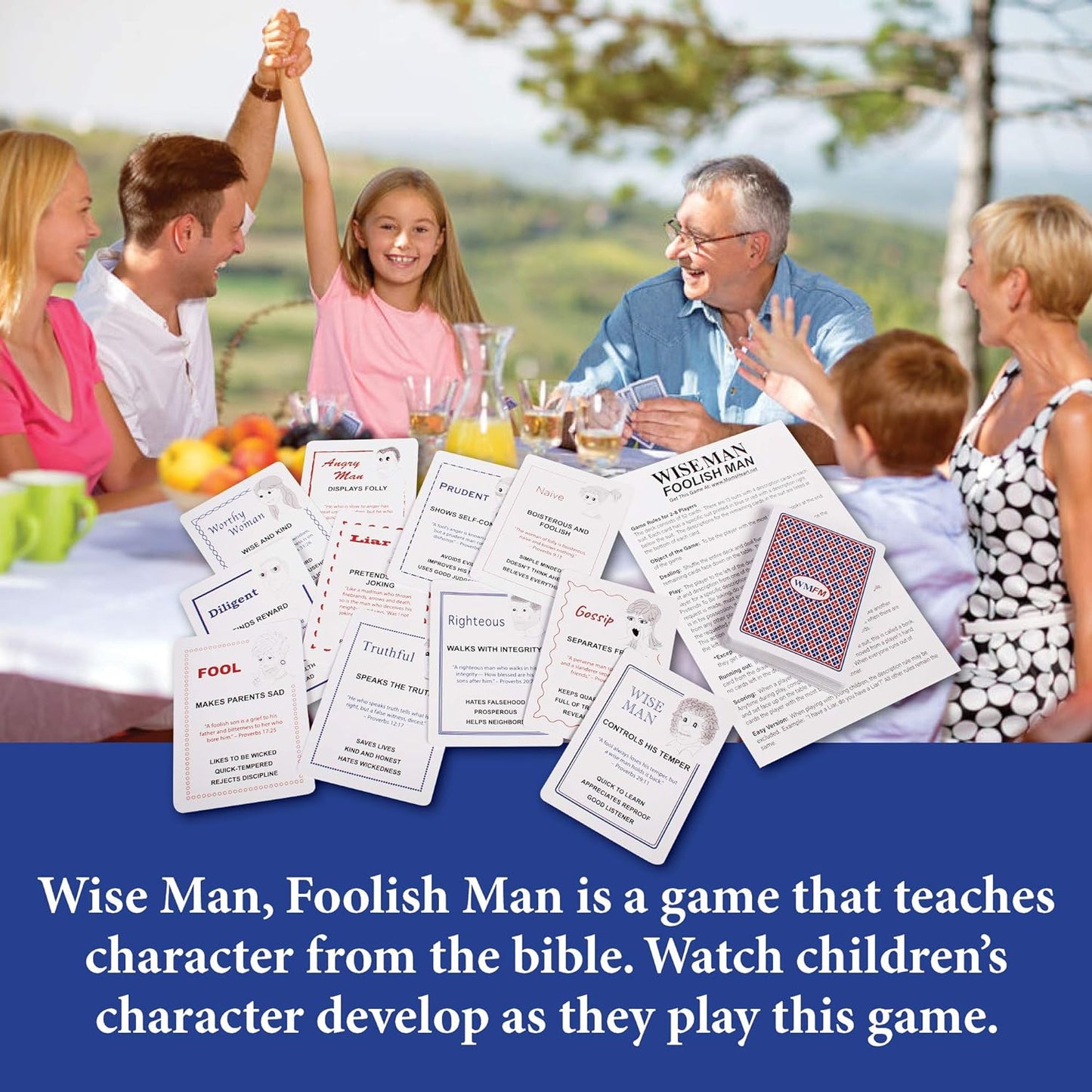 Wise Man Foolish Man Family Card Game: Fun Educational Christian Game for Kids and Families claimedbygoddesigns