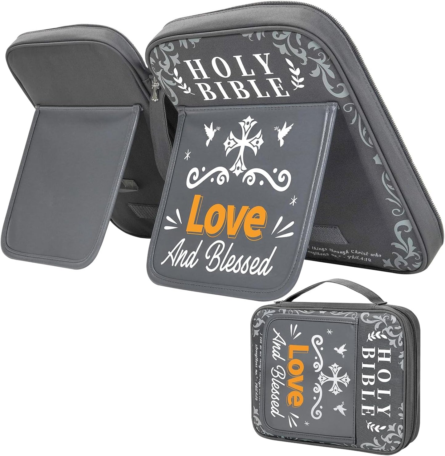 Love and Blessed Bible Cover 11x8.4x2.6 Bible Holder claimedbygoddesigns