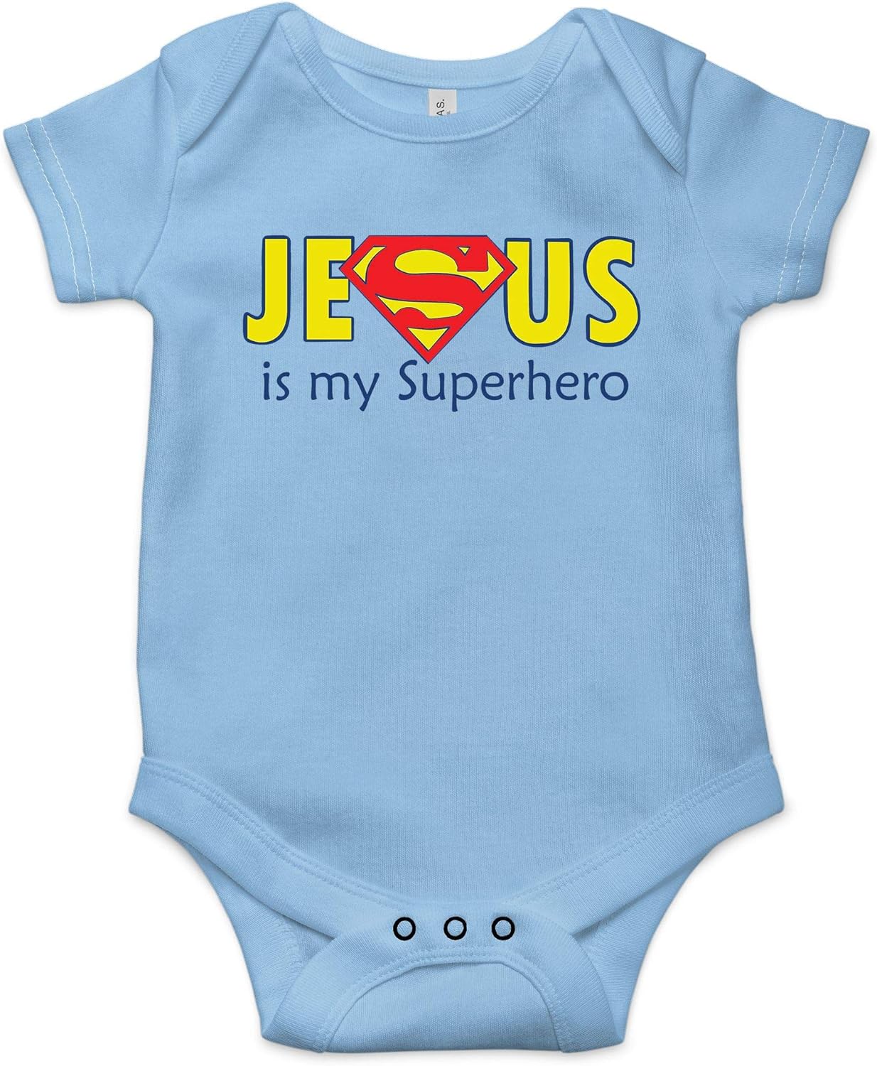 Jesus is my Superhero Christian Baby Onesie claimedbygoddesigns