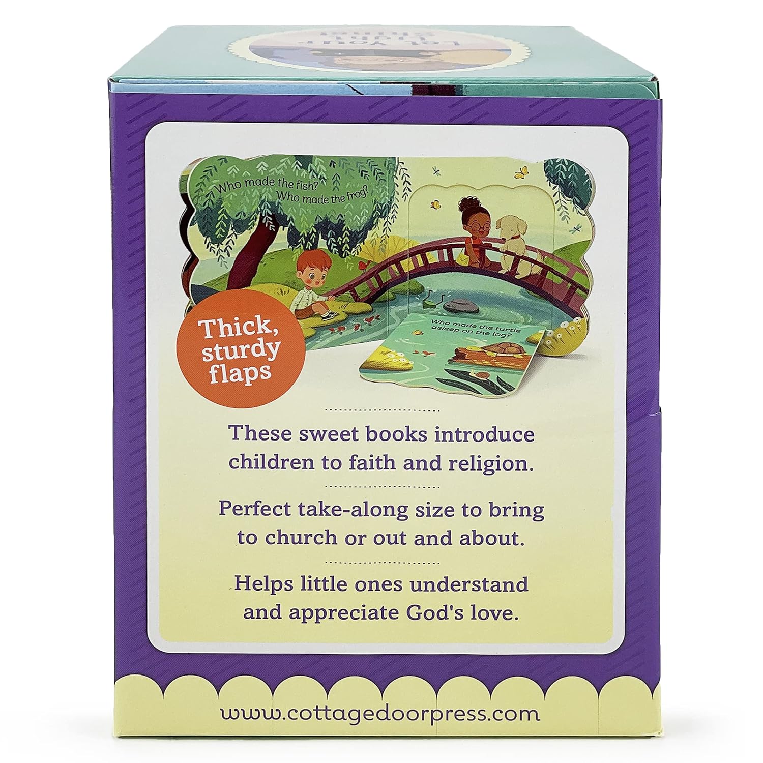 Little Sunbeams Religious Lift-A-Flap 4-Book Set for Babies and Toddlers, Ages 1-5 claimedbygoddesigns