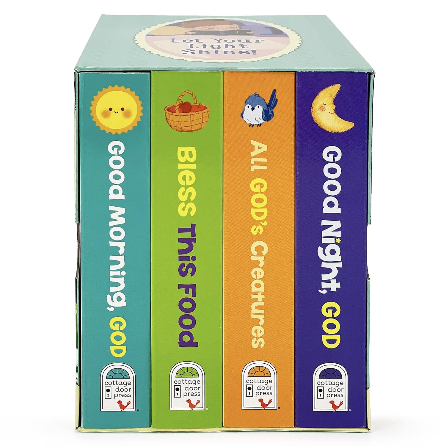 Little Sunbeams Religious Lift-A-Flap 4-Book Set for Babies and Toddlers, Ages 1-5 claimedbygoddesigns