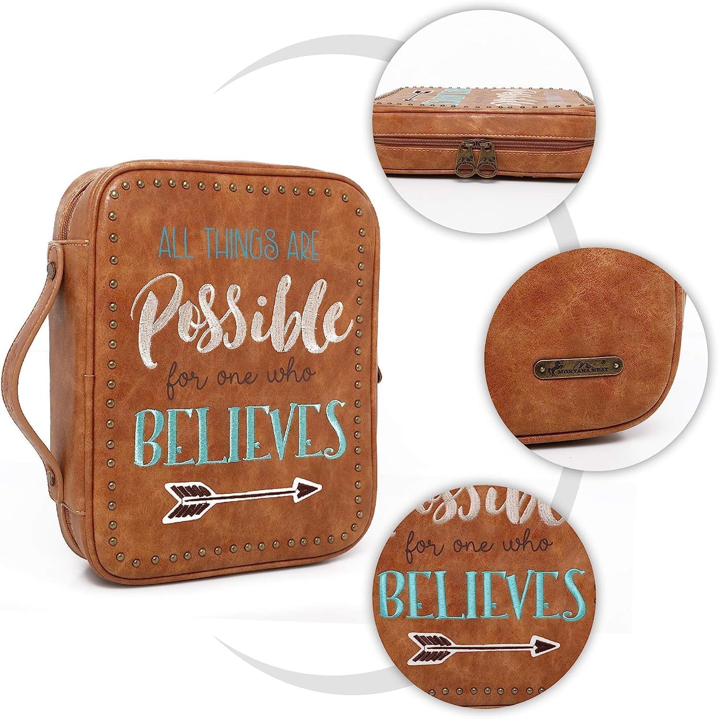 All Things Are Possible For One Who Believes Christian Bible Cover claimedbygoddesigns