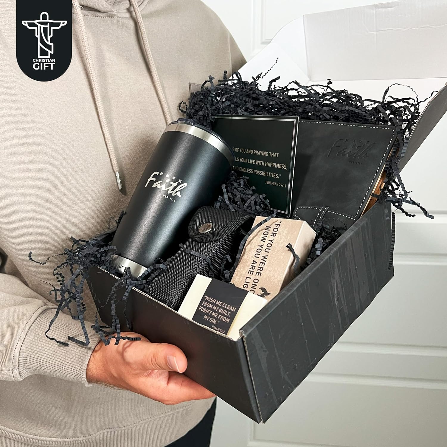 Christian Gift Box for Men  Inspirational Religious Presents claimedbygoddesigns