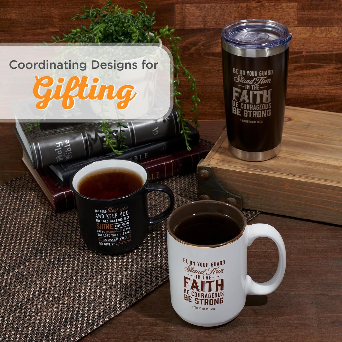 Stand Firm In the Faith Christian Stainless Steel Double Wall Vacuum Insulated Tumbler 18 oz claimedbygoddesigns