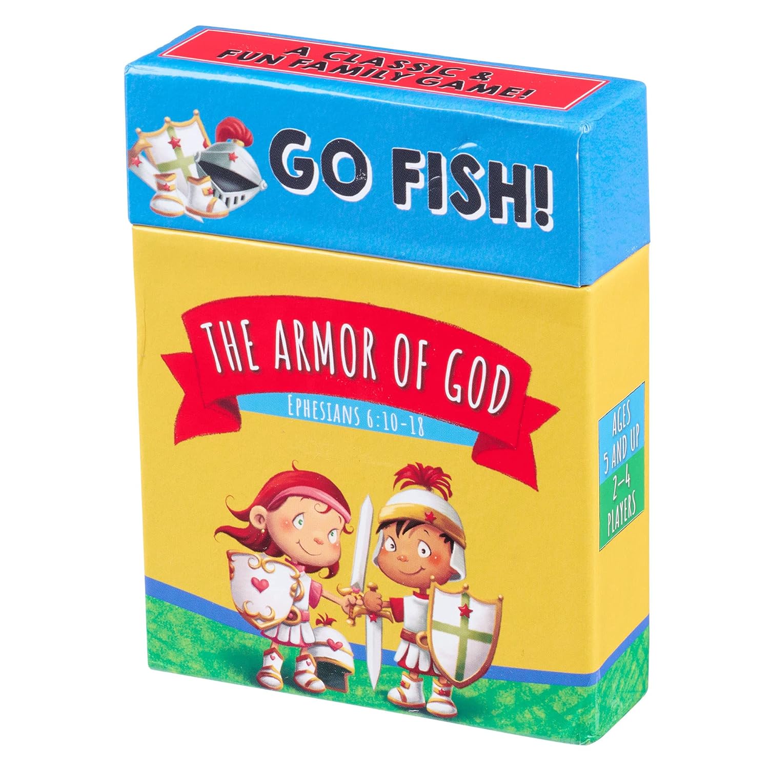Go Fish! The Armor of God Card Game, 48 Double-Sided Cards, Ages 5-8 Christian Game claimedbygoddesigns