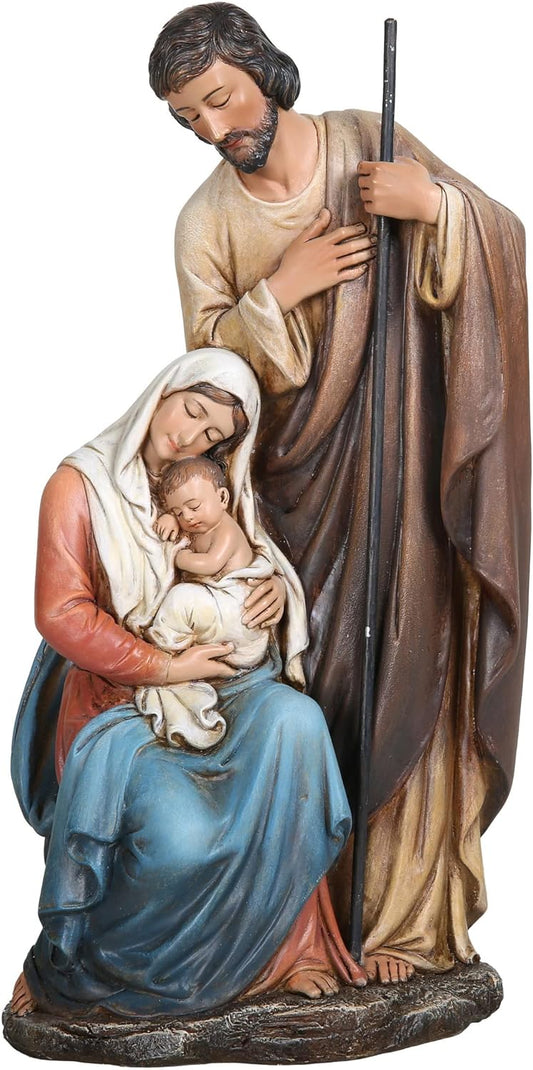 Holy Family Religious Figurine, 11 inch H, claimedbygoddesigns