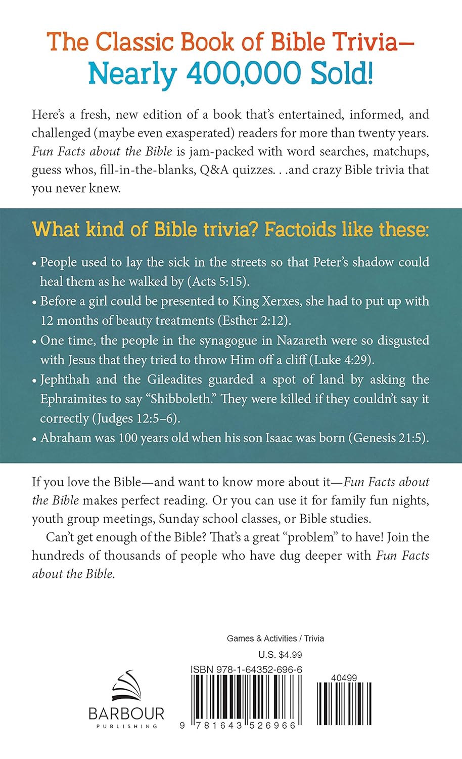 Fun Facts about the Bible: Word Searches, Matchups, Guess Whos, Fill-in-the-Blanks, Q&A Quizzes. . .and Crazy Bible Trivia That You Never Knew Christian Activities claimedbygoddesigns