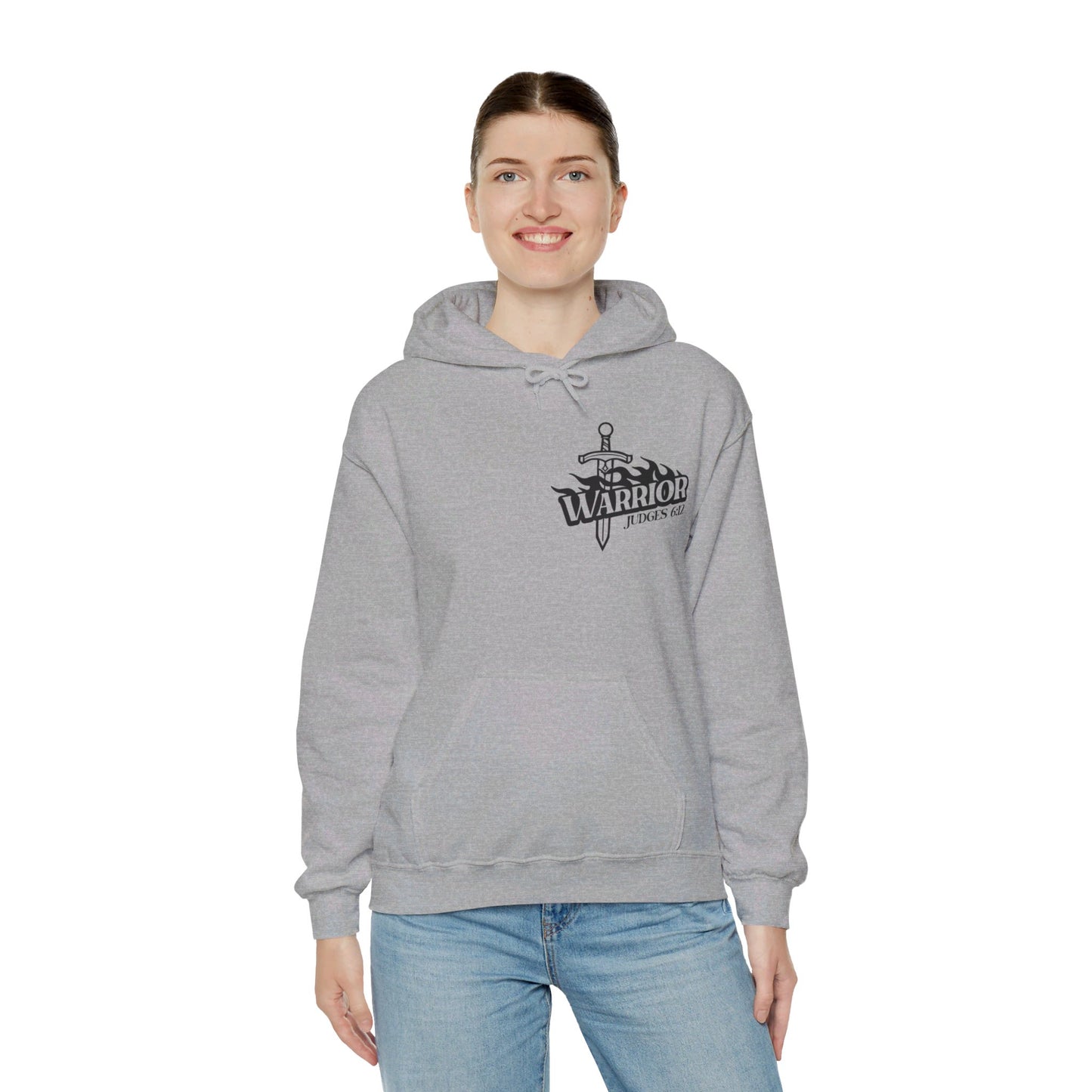 The Lord Is With You Mighty Warrior Unisex Christian Pullover Hooded Sweatshirt