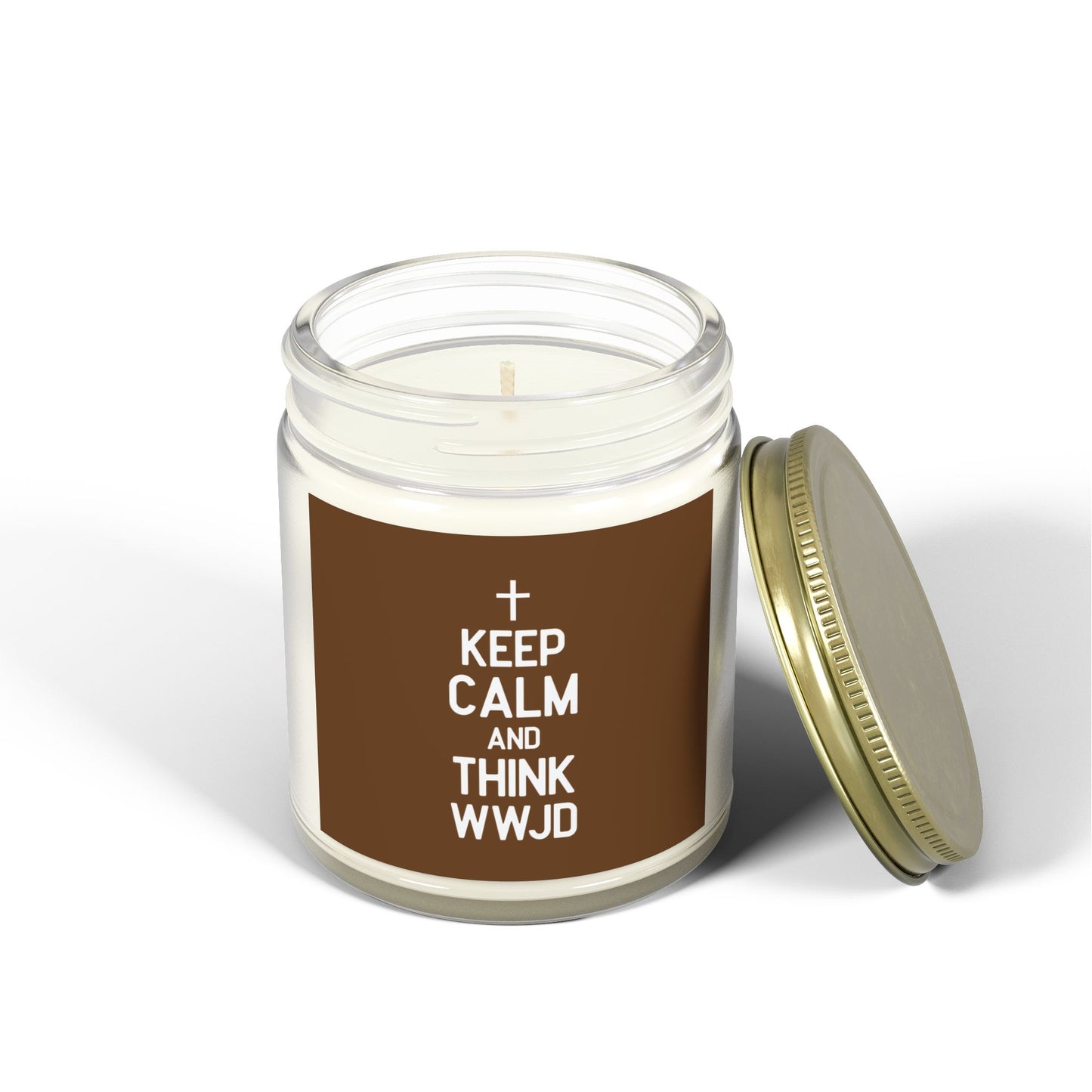 Keep Calm And Think What Would Jesus Do Christian Scented Candle (4oz, 9oz)