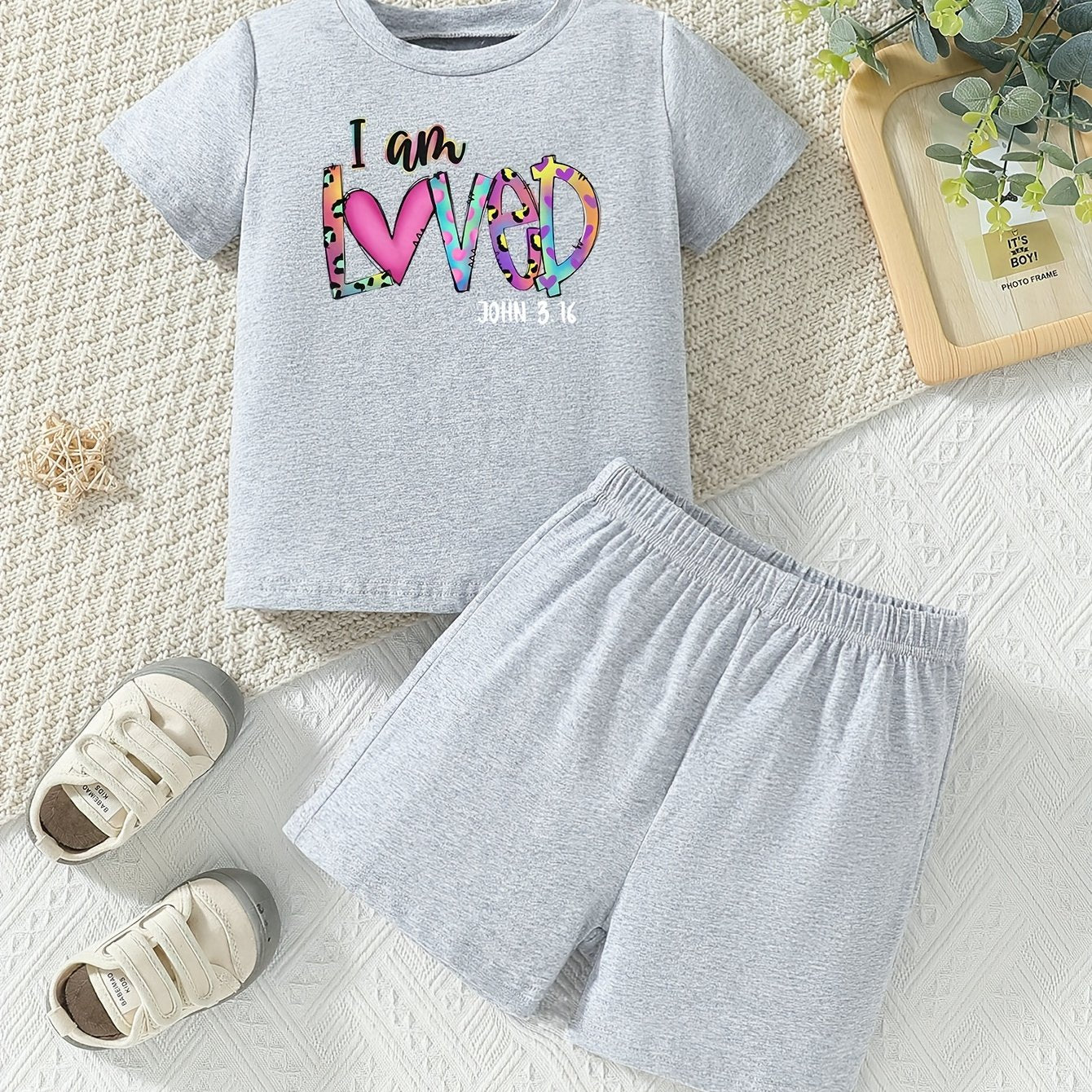 I Am Loved Toddler Christian Pajama Set claimedbygoddesigns