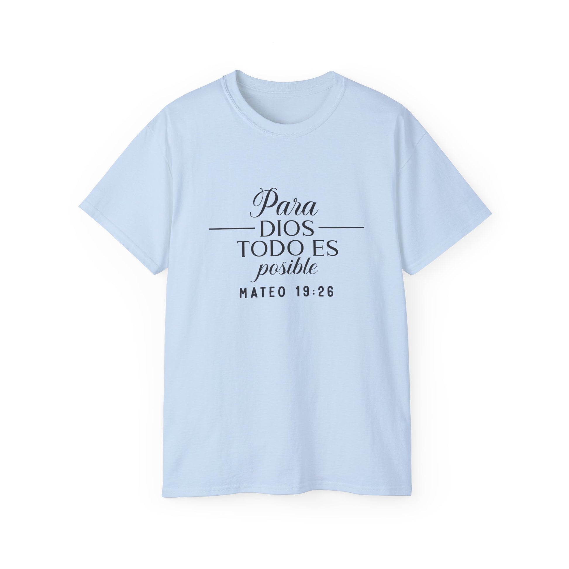 Para Dios Todo Es Posible Christian Spanish Unisex T-shirt Printify