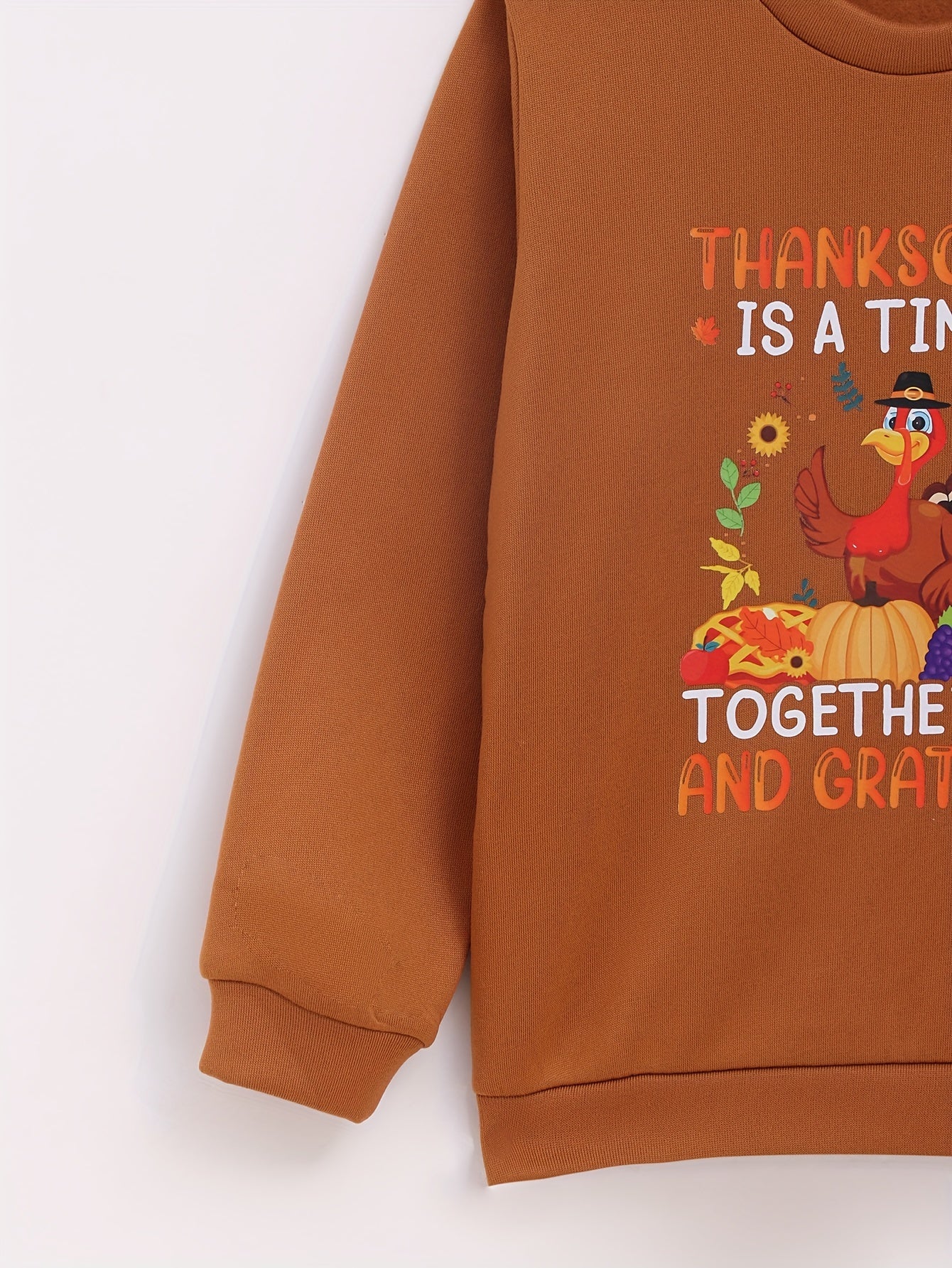 Thanksgiving Is A Time Of Togetherness & Gratitude Youth Christian Pullover Sweatshirt claimedbygoddesigns