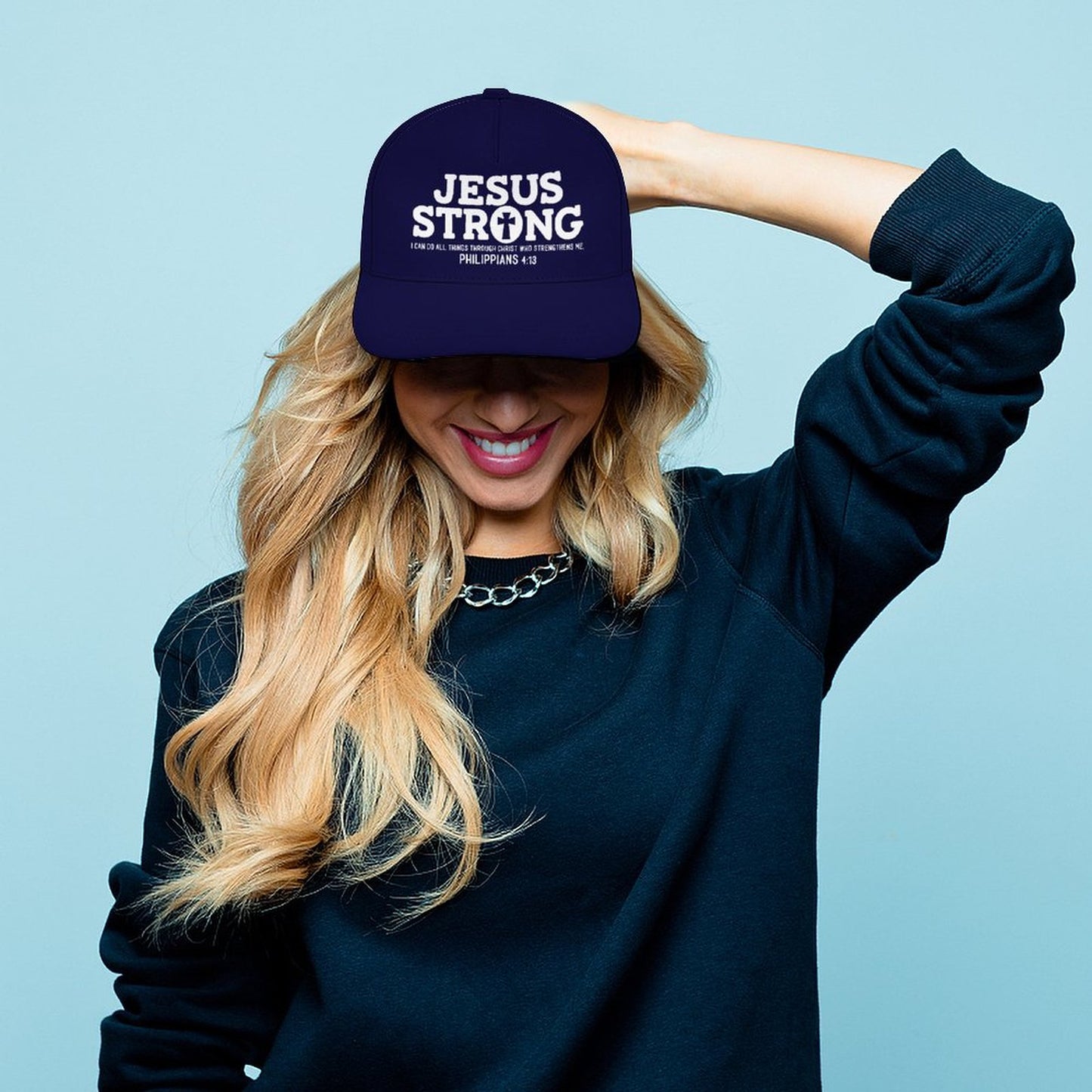 Jesus Strong I Can Do All Things Christian Hat