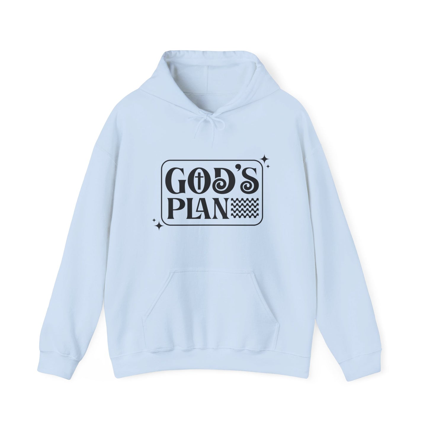 God's Plan Over MIne Unisex Christian Hooded Pullover Sweatshirt