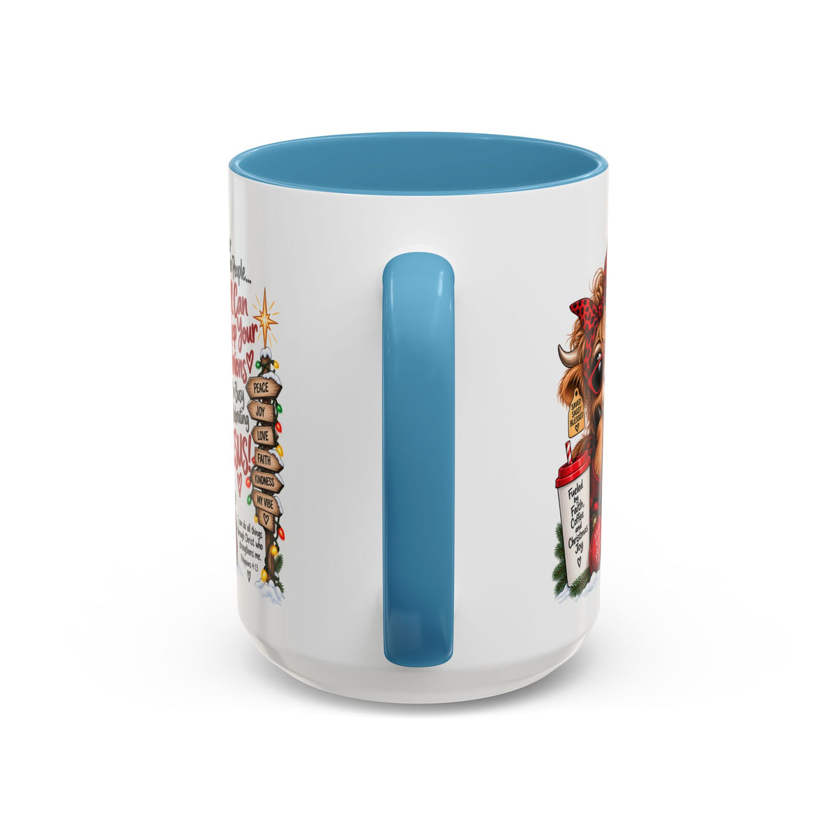Dear Negative People… I’m Busy Celebrating Jesus! Christmas Cow Mug