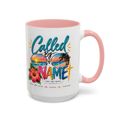 Called By Name Coffee Mug — Christian Inspirational Beach Design (11/15 oz)