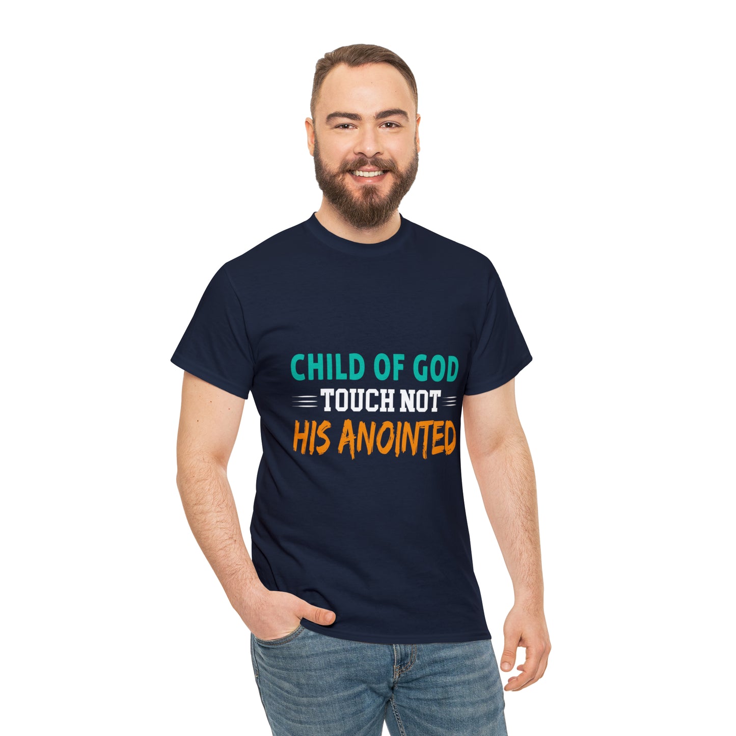 Child Of God Touch Not His Anointed Unisex Heavy Cotton Tee Printify