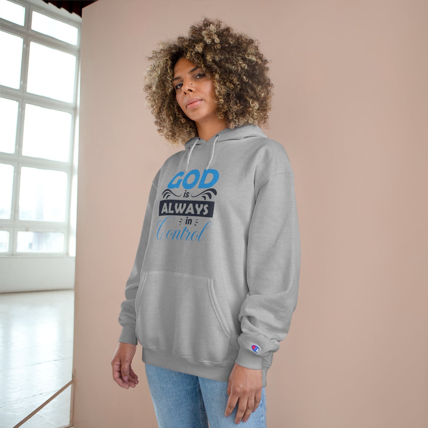 God Is Always In Control Unisex Champion Hoodie