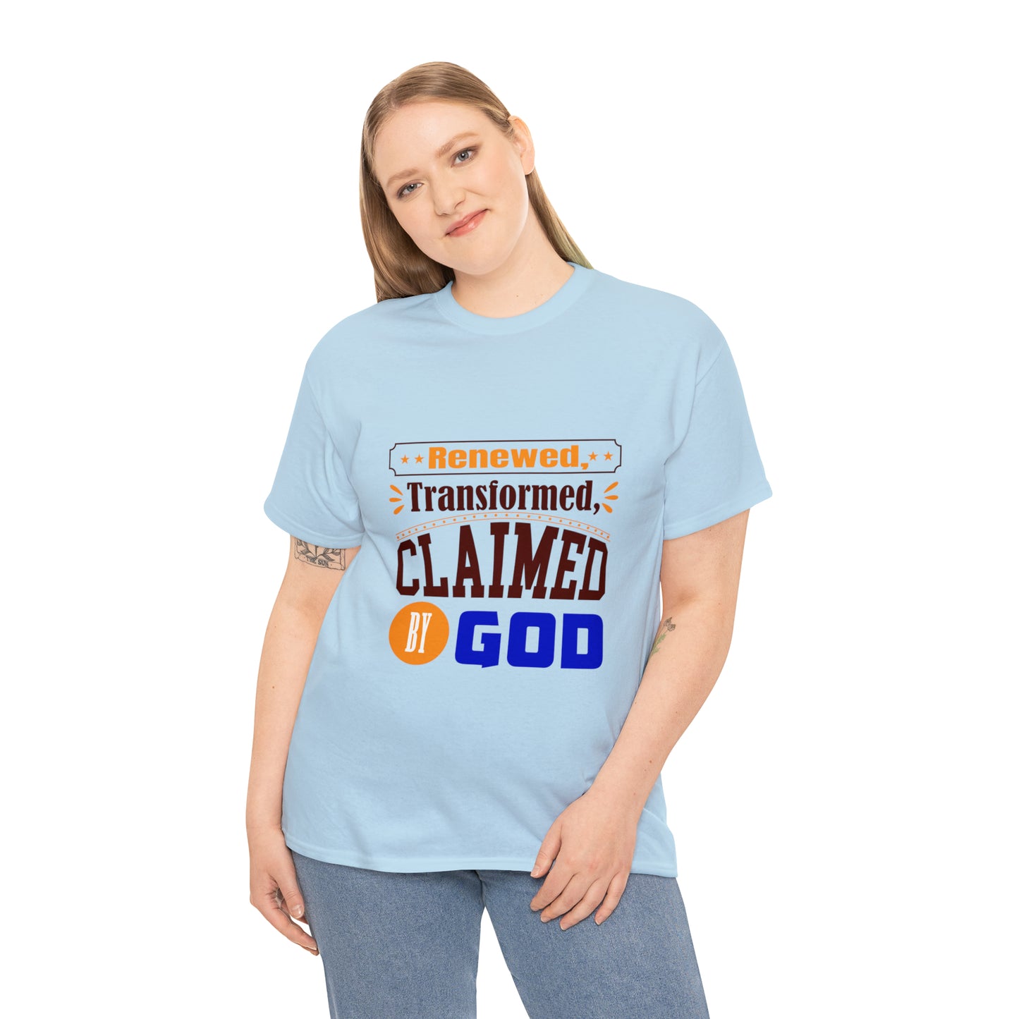 Renewed Transformed Claimed By God Unisex Heavy Cotton Tee