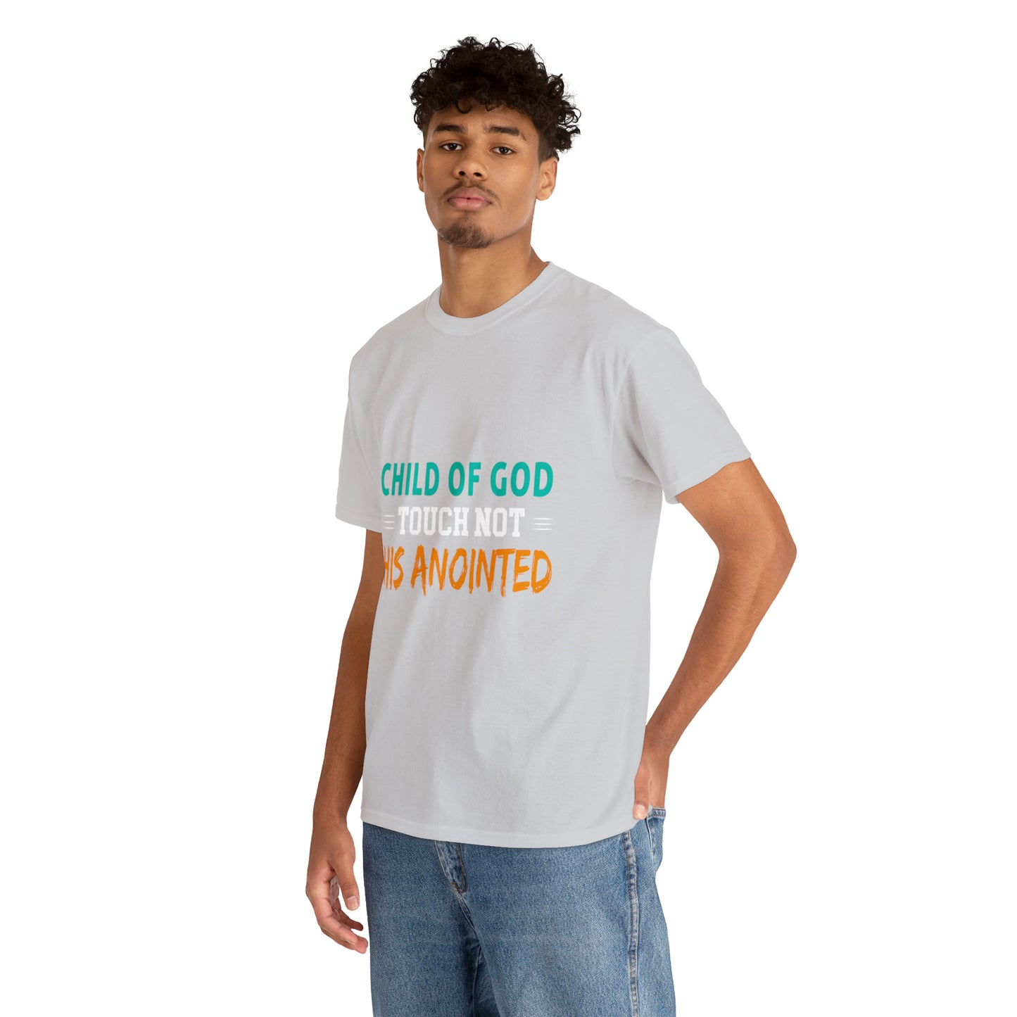 Child Of God Touch Not His Anointed Unisex Heavy Cotton Tee Printify