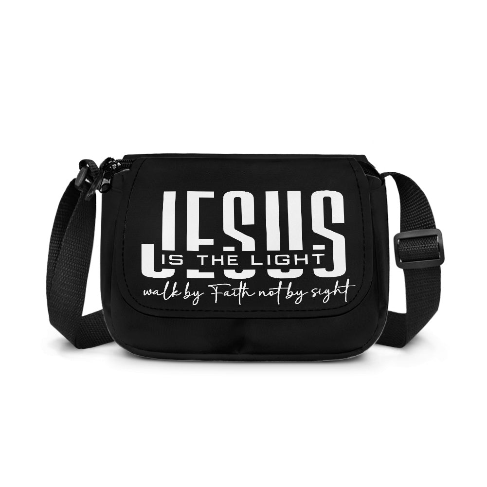 Jesus Is The Light Christian Kids Flap Crossbody Bag