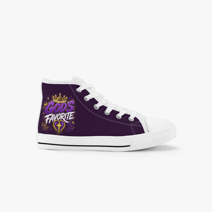 God's Favorite Christian Kid’s High - Top Canvas Shoes - ClaimedbyGodDesigns