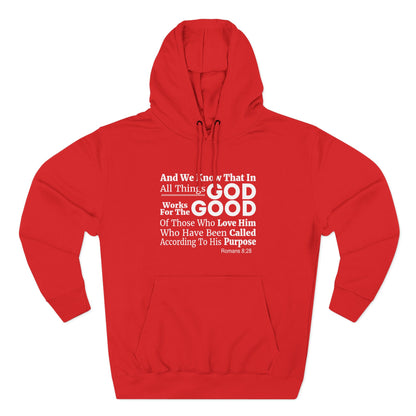 Inspirational Three - Panel Fleece Unisex Hoodie, Christian Apparel, Cozy Sweatshirt, Gift for Believers, Scripture Hoodie - ClaimedbyGodDesigns