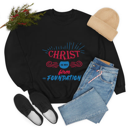Christ Is My Firm Foundation Unisex Heavy Blend™ Crewneck Sweatshirt