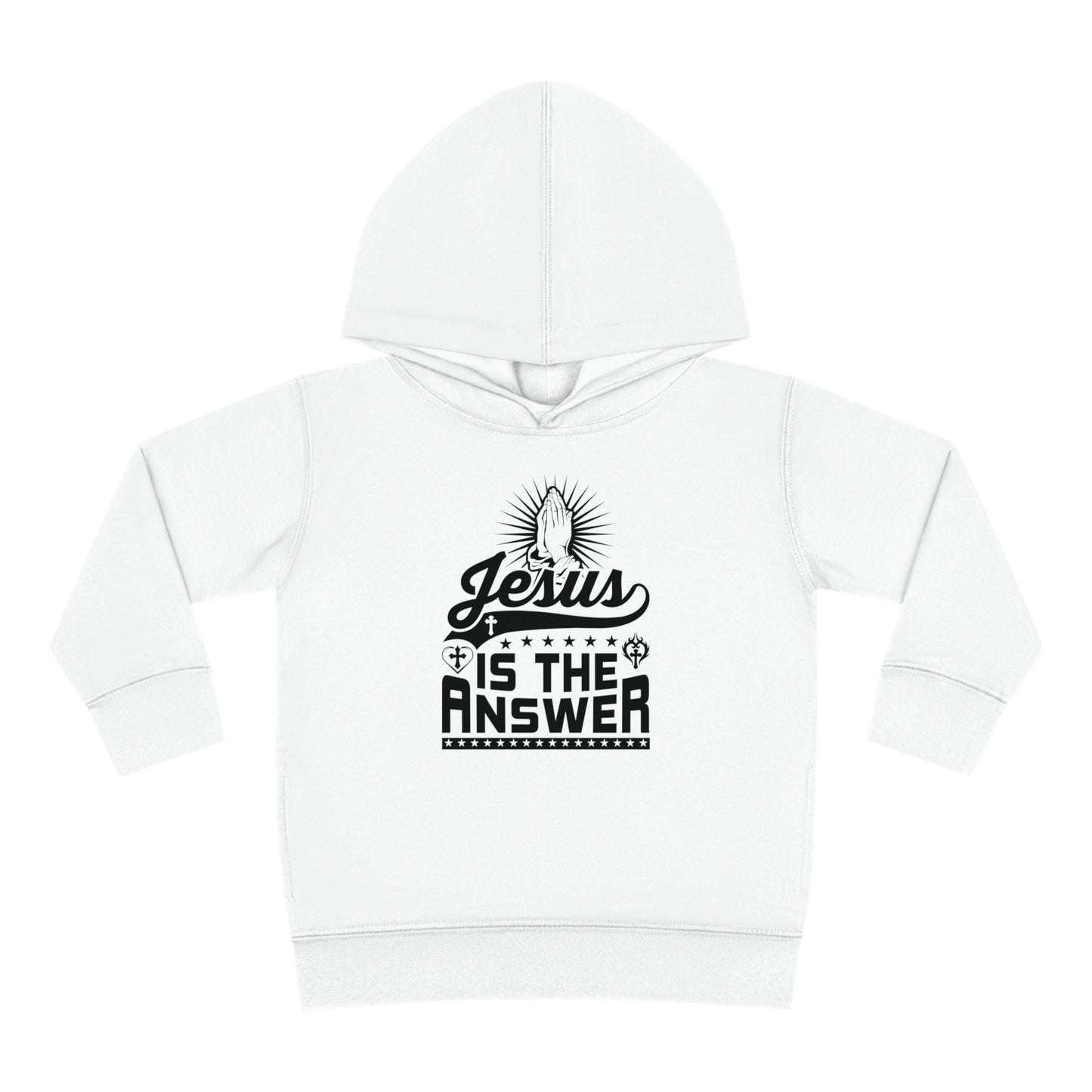 Jesus Is The Answer Christian Toddler Pullover Fleece Hooded Sweatshirt