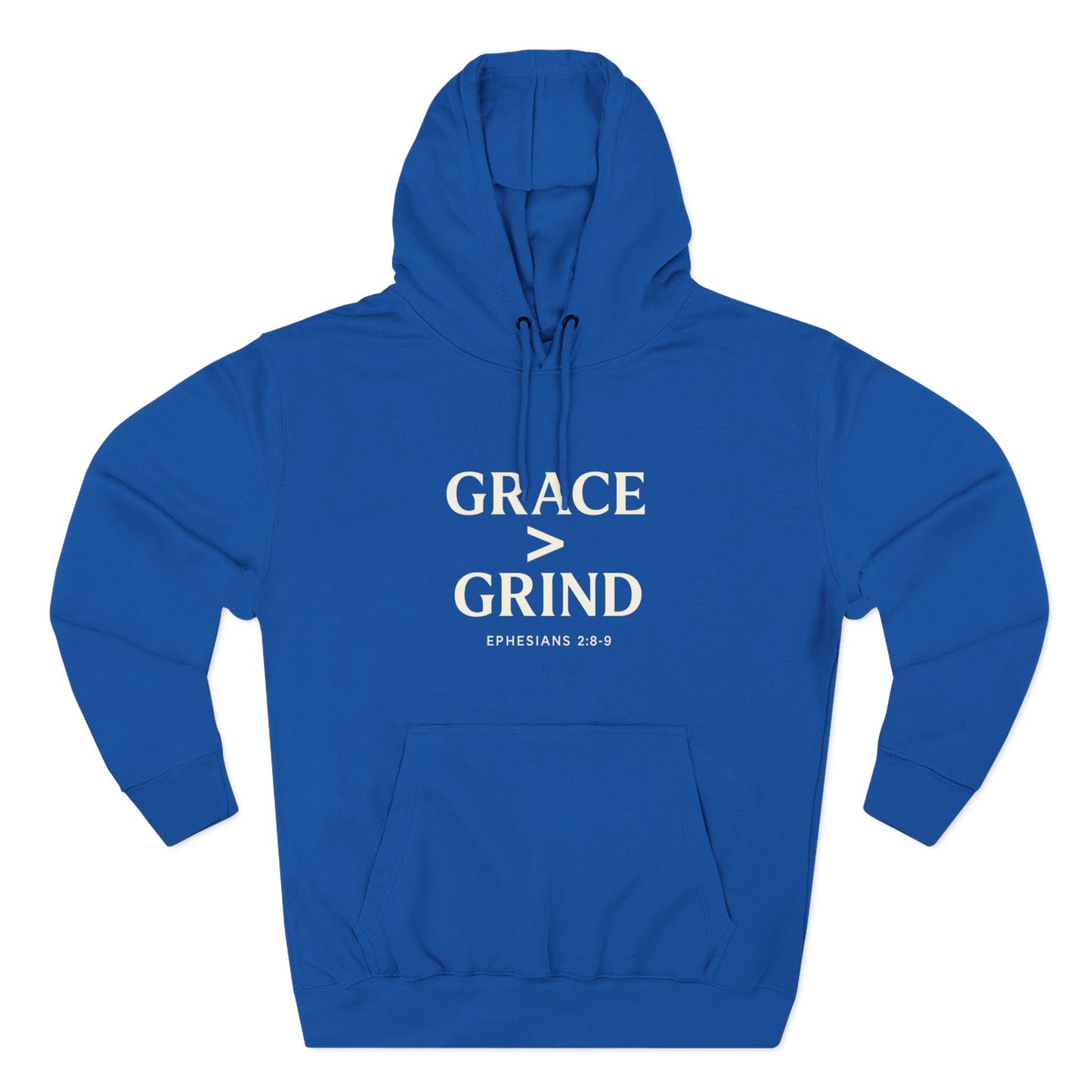 Grace > Grind Unisex Christian Hooded Sweatshirt - Inspirational Fleece Pullover Hoodie for Motivation, Perfect for Gifts, Casual Wear, Fitness, Spirituality - ClaimedbyGodDesigns