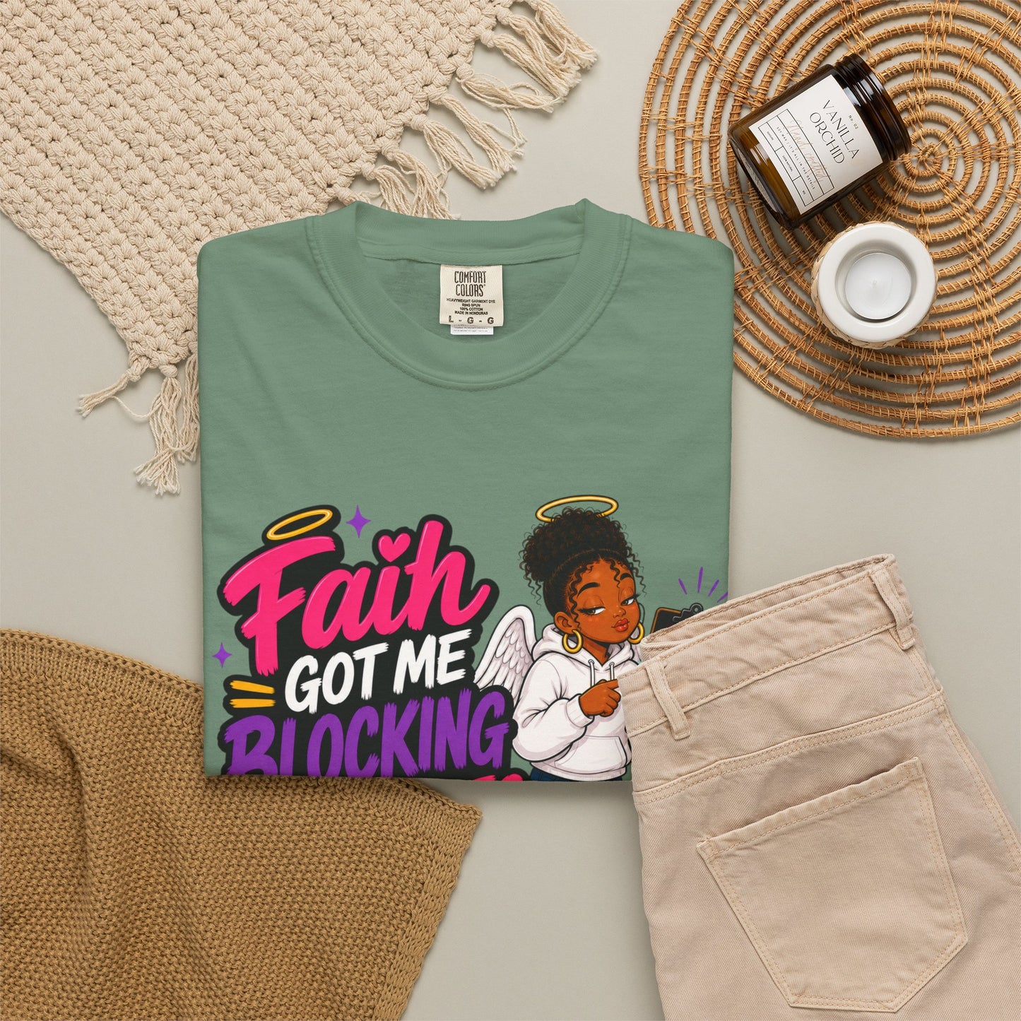 Faith Got Me Blocking Bad Vibes T-Shirt