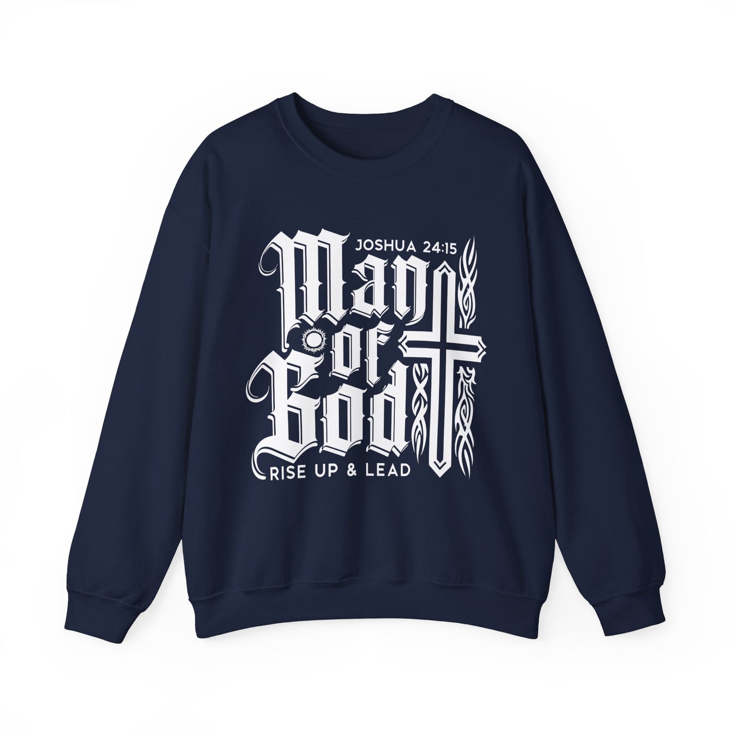 Man Of God Rise Up and Lead Men's Heavy Blend™ Crewneck Christian Sweatshirt