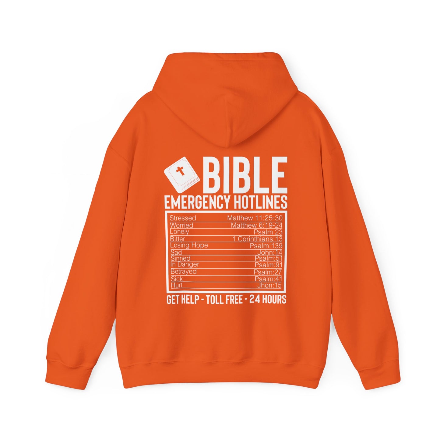 Jesus Is Calling And I Must Go Bible Emergency Numbers Funny  Unisex Christian Hooded Pullover Sweatshirt