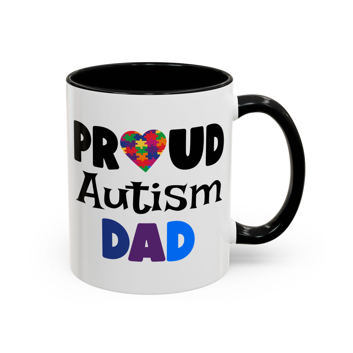 Proud Autism Dad accent coffee mug, Father's Day gift