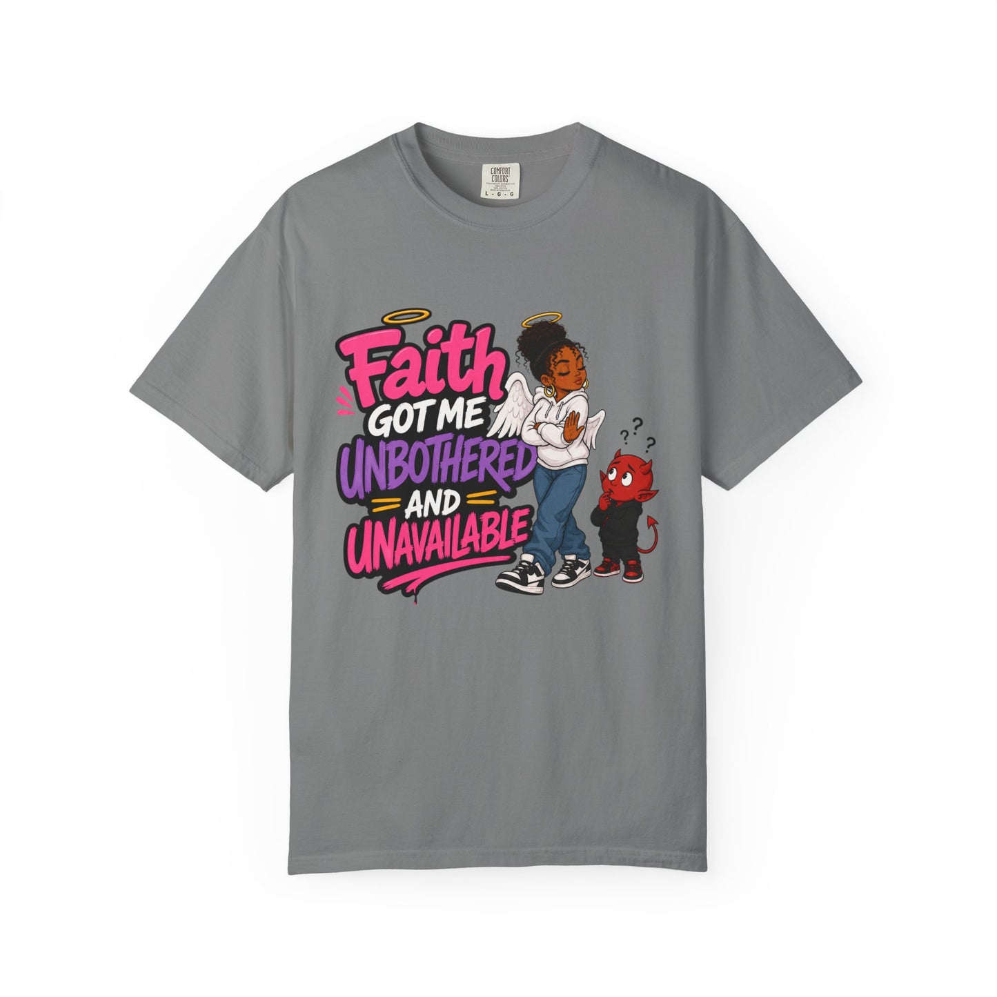 Faith Got Me Unbothered T-Shirt — Christian Inspirational Graphic Tee - ClaimedbyGodDesigns