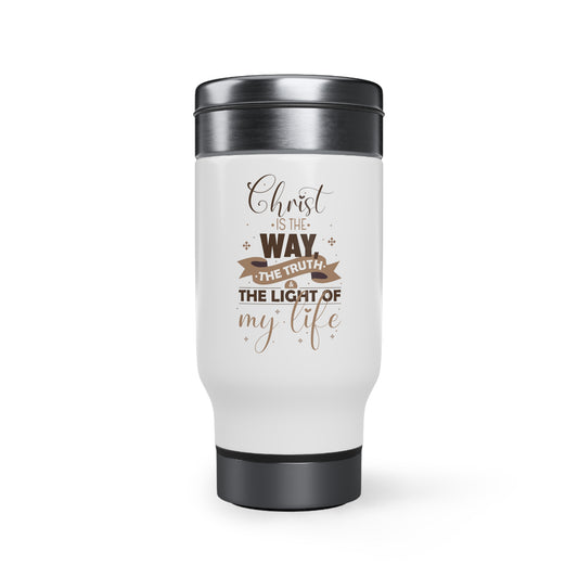 Christ Is The Way, The Truth & The Light Of My Life Travel Mug with Handle, 14oz
