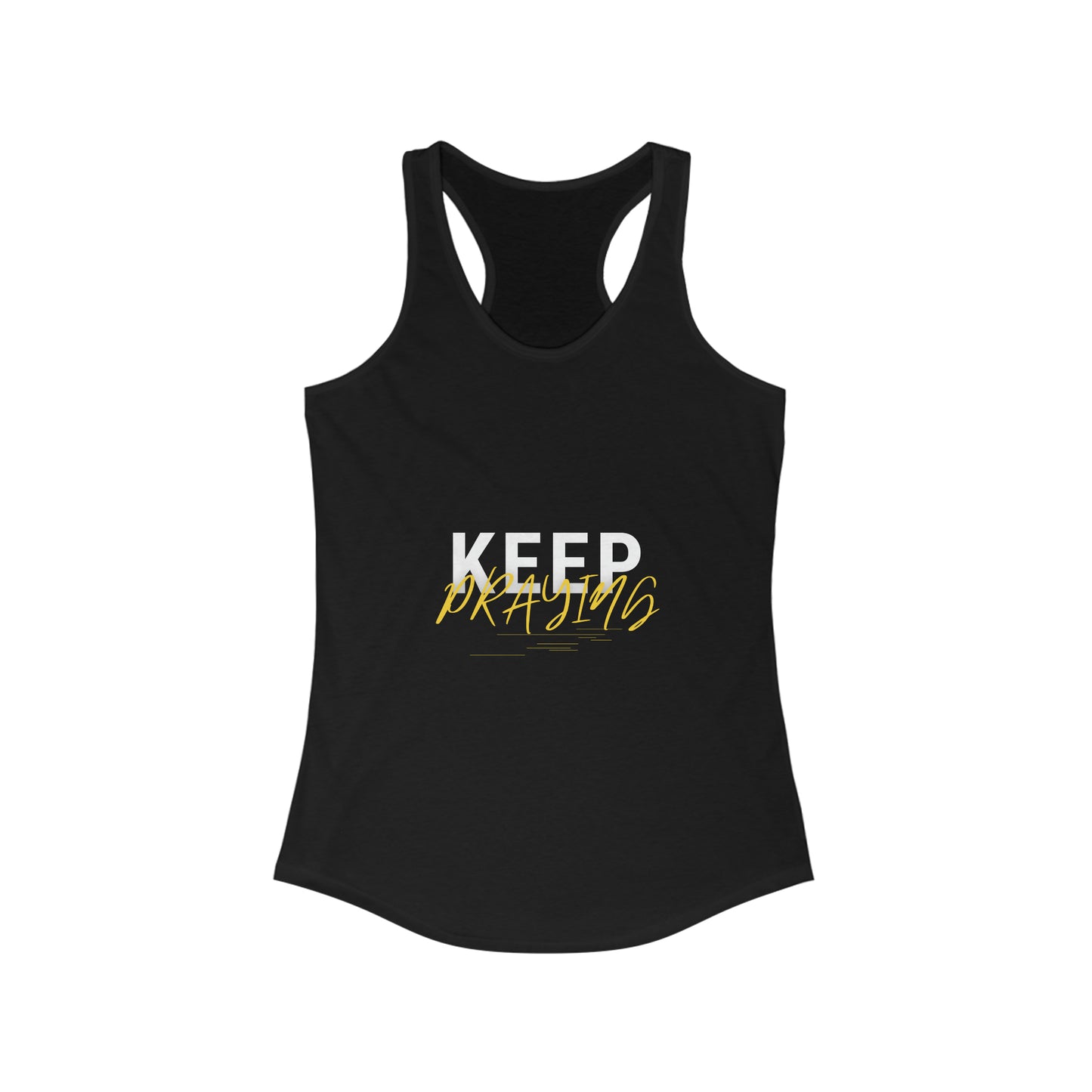 Keep Praying Slim Fit Tank-top Printify