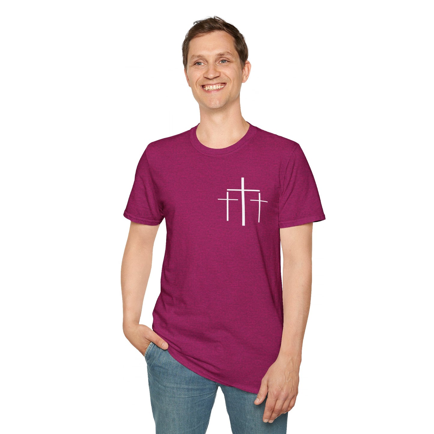 Faith Over Fear 3 Crosses   Christian Unisex T-shirt