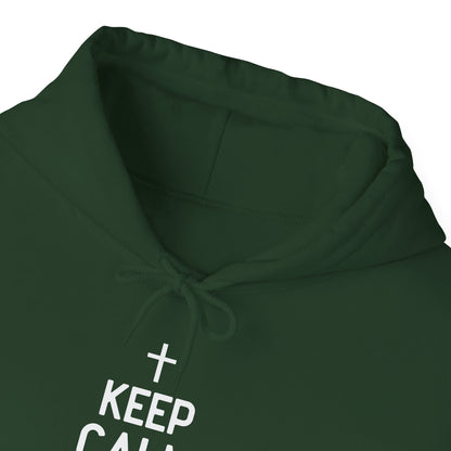 Keep Calm And Think What Would He Do (wwjd)Unisex Christian Hooded Pullover Sweatshirt