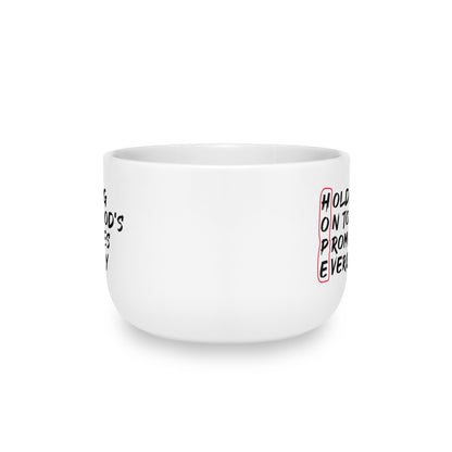 Christian Latte Mug — "Hold On" Motivational 25oz Ceramic Coffee Cup