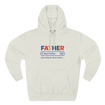 Father's Day Three - Panel Fleece Hoodie, Gift for Dad, Best Father Hoodie, Personalized Father Sweatshirt, Cute Dad Attire - ClaimedbyGodDesigns