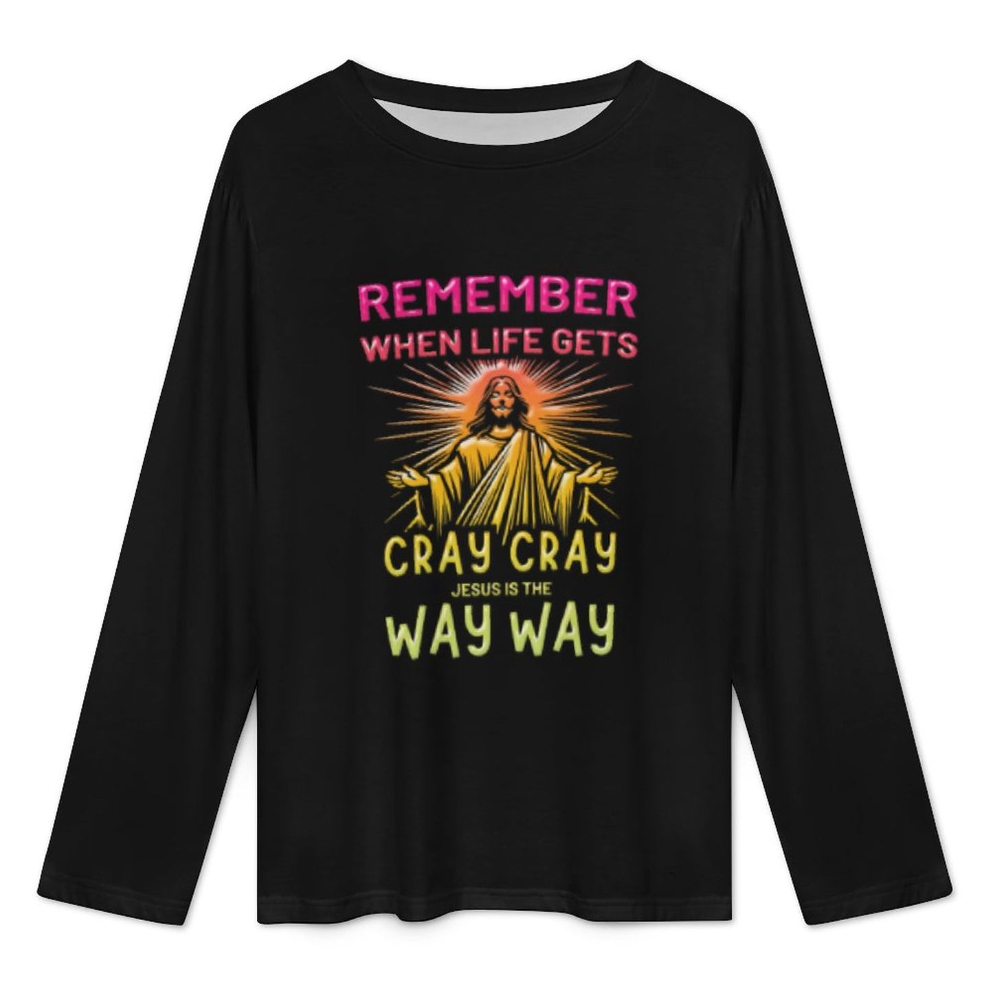 Remember When Life Gets Cray Cray Jesus Is The Way Way Christian Women's 2 Piece Pajama Set