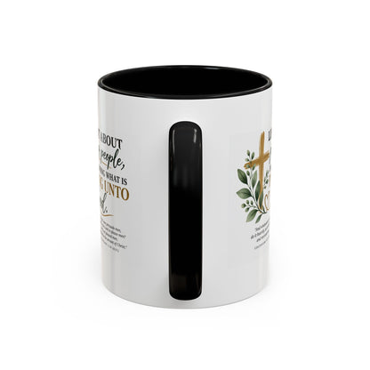 Christian Coffee Mug – "Pleasing Unto God" Inspirational Accent Mug (11/15oz)
