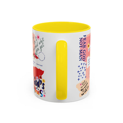 Inspirational Accent Coffee Mug - 11 & 15oz - Fear Him Not Man - Perfect Gift for Friends and Family