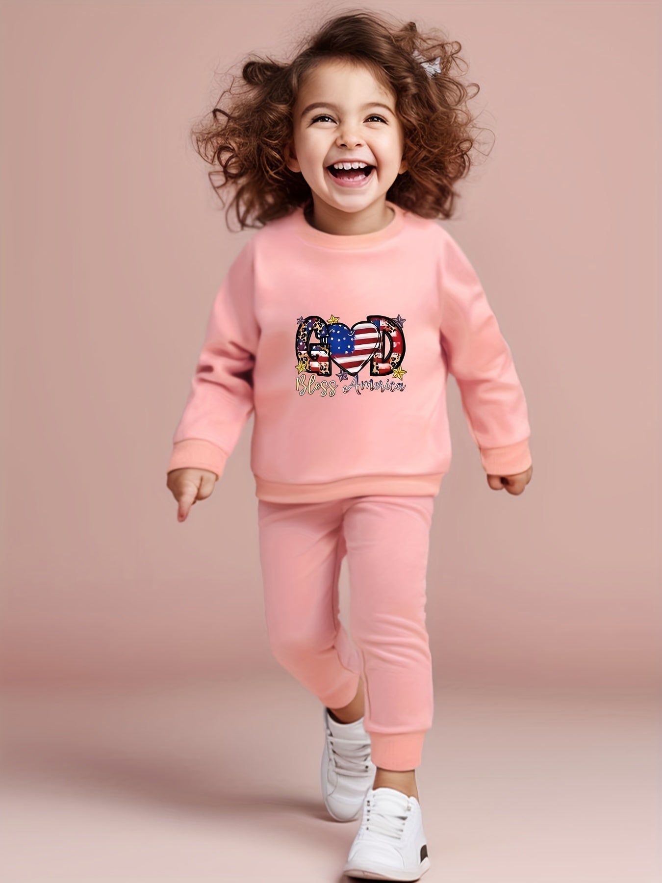 GOD BLESS AMERICA Patriotic American Toddler Christian Casual Outfit claimedbygoddesigns