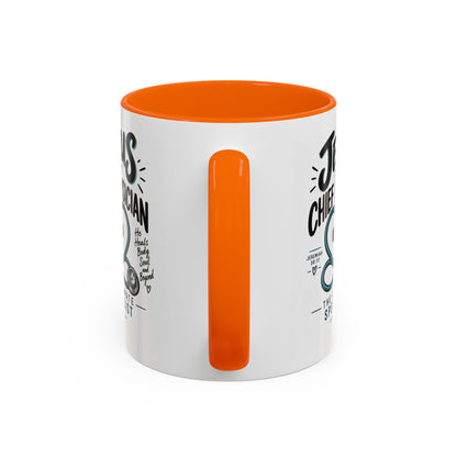 Jesus Is My Chief Physician Accent Coffee Mug – Christian Faith Medical Gift