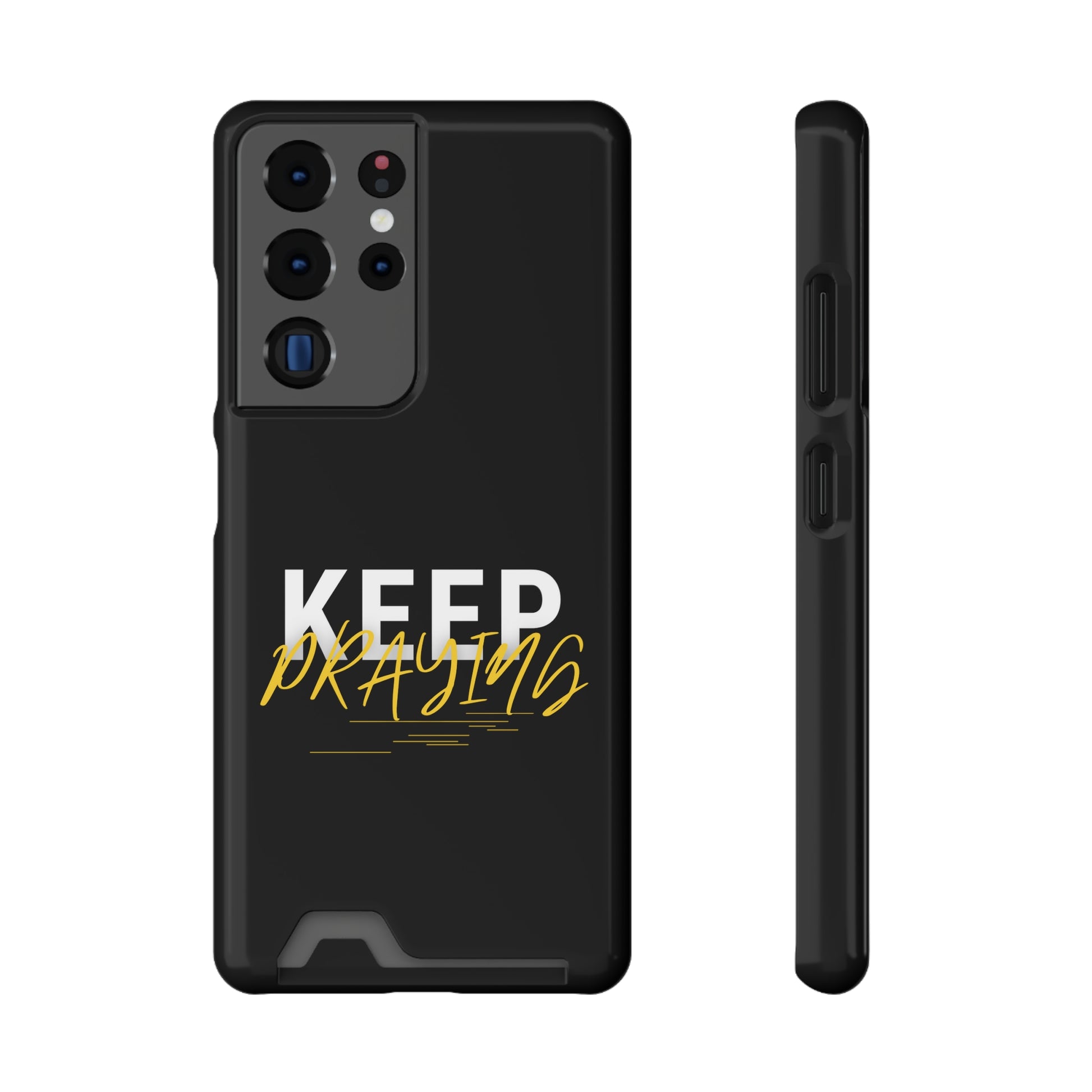 Keep Praying Christian Phone Case With Card Holder Printify