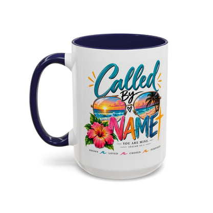 Called By Name Coffee Mug — Christian Inspirational Beach Design (11/15 oz)