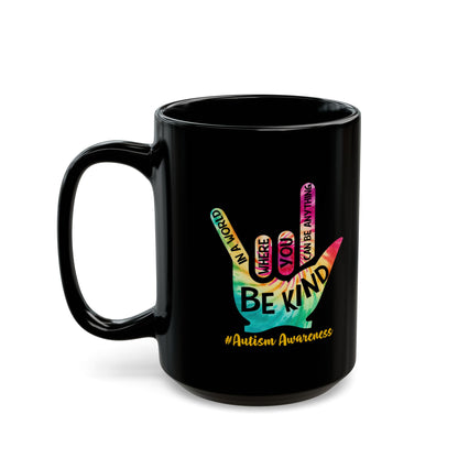 Inspirational Black Mug for Autism Awareness - 11oz & 15oz